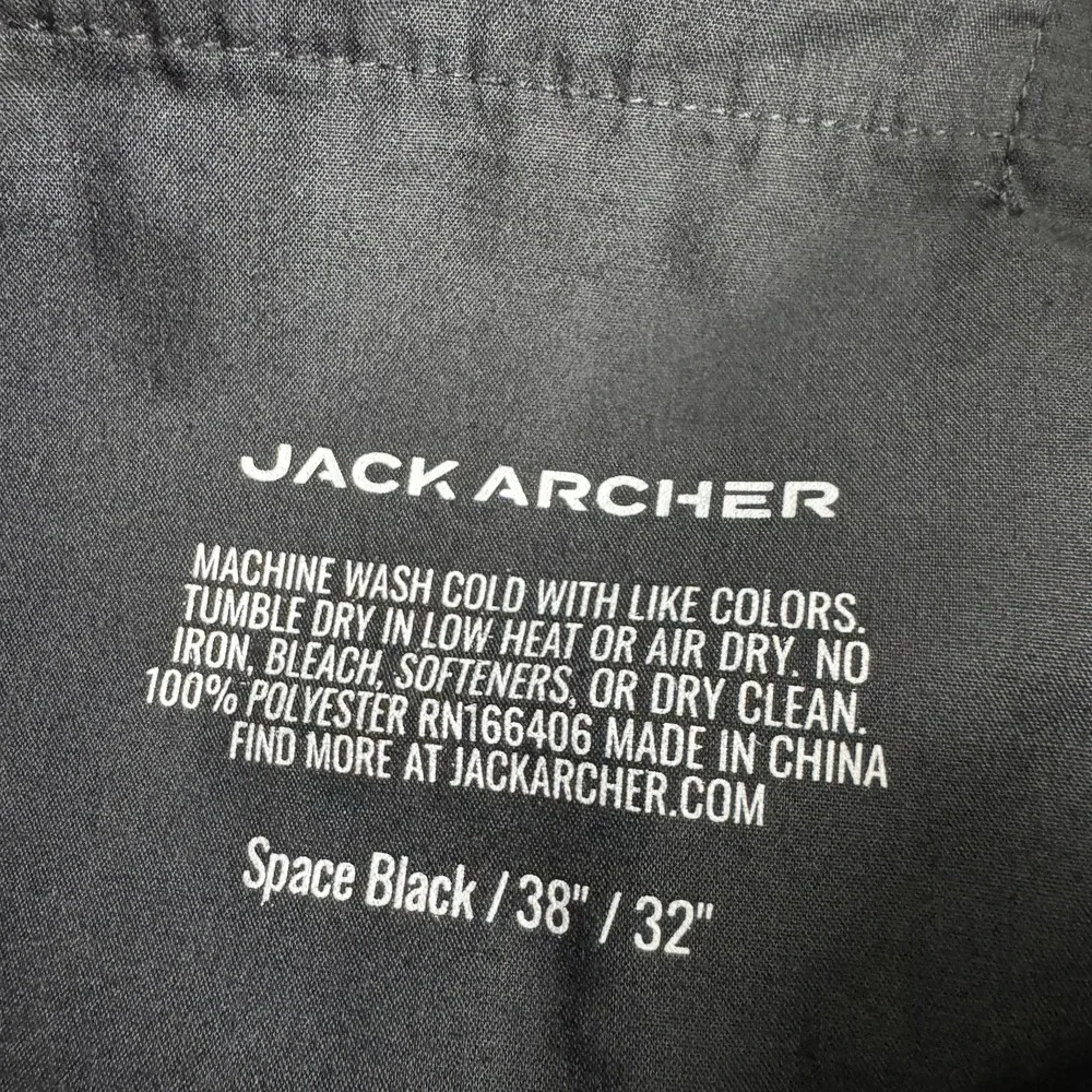 Jack Archer Space Black Performance Men’s Flat Front Trouser Chino 38x32